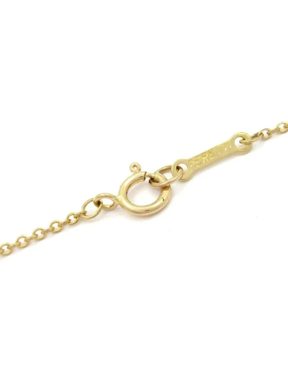 Tiffany & Co Necklace Bean 18k Yellow Gold Diamond